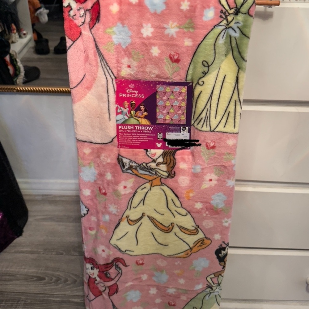 Disney Princess Floral Plush Blanket